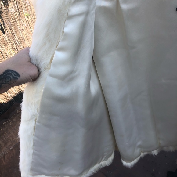 White Rabbit Fur Coat - Picture 3 of 4